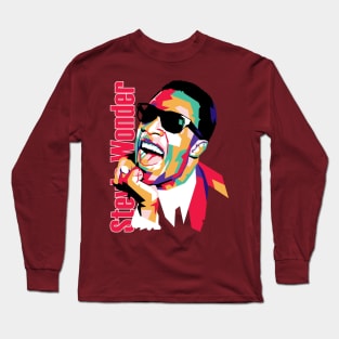 stevie wonder abstract Long Sleeve T-Shirt